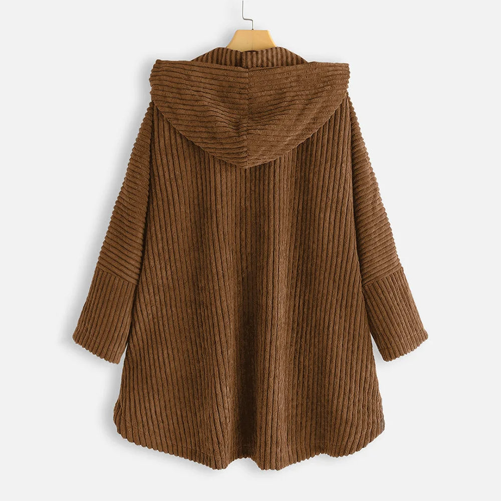 Aria™ - Cozy Ribbed Hooded Jacket