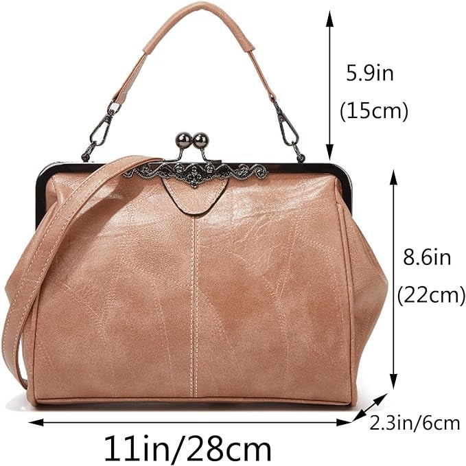Mila - Timeless vintage bag with elegant flap clasp