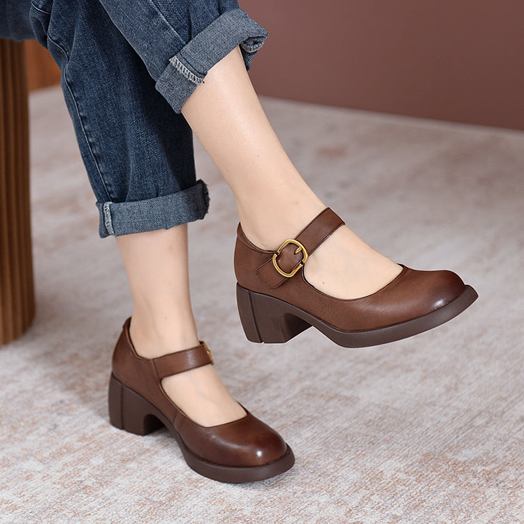 Sarah&Kate™| Agnes Leather Mary Janes