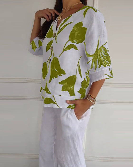 Abigail™ - Cozy V-Neck Tee