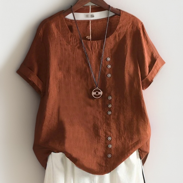 Liam™ - Cozy Button Detail Tee