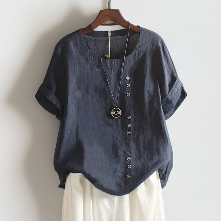 Liam™ - Cozy Button Detail Tee