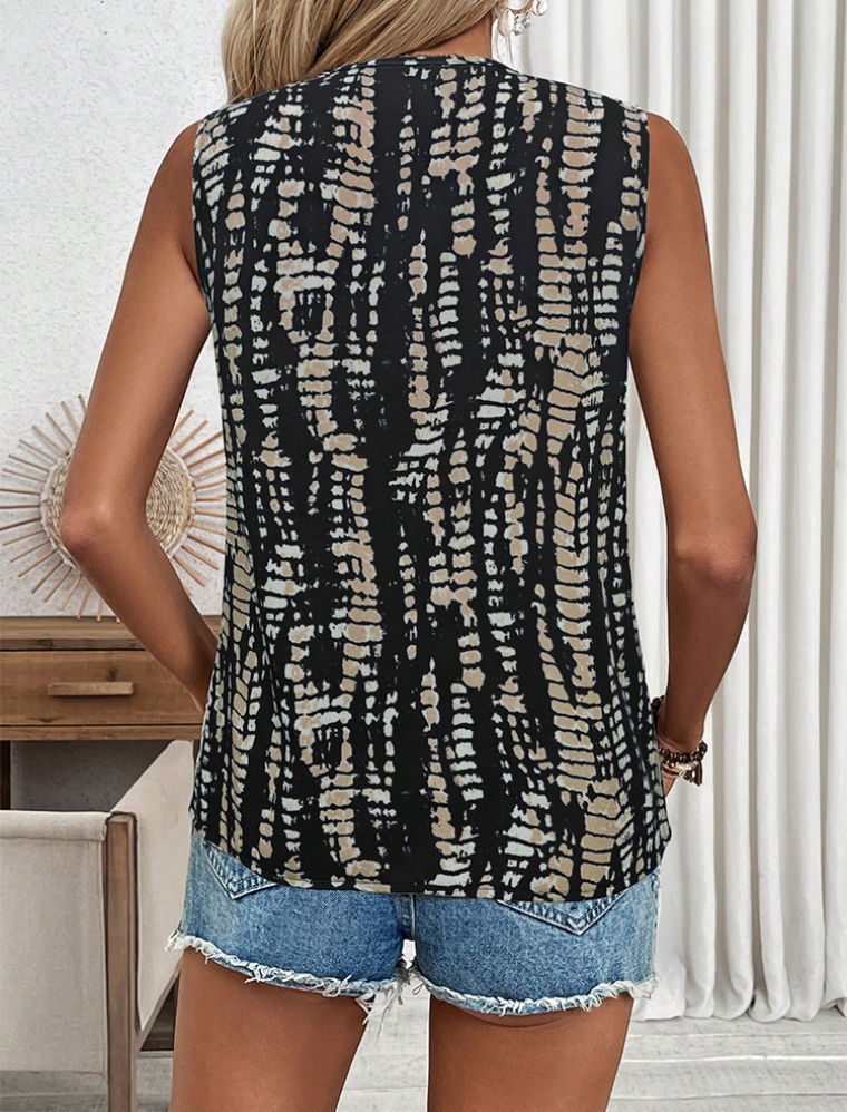 Avery™ - Chic Sleeveless Printed Top