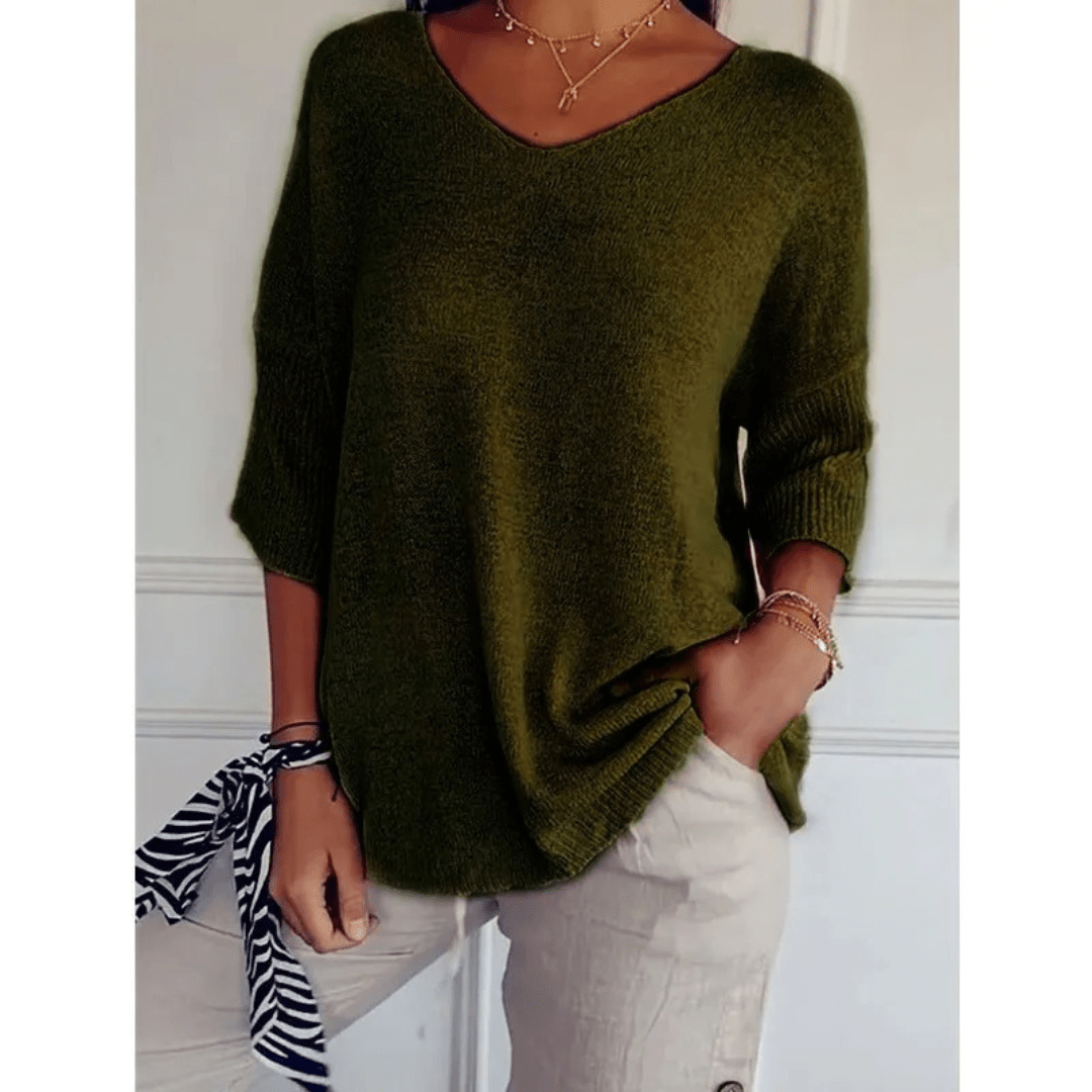 Loraine - Chic V-Neck Blouse
