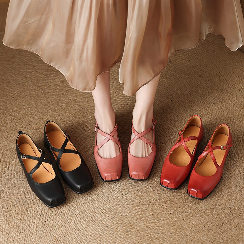 Sarah&Kate™| Edith Leather Mary Janes