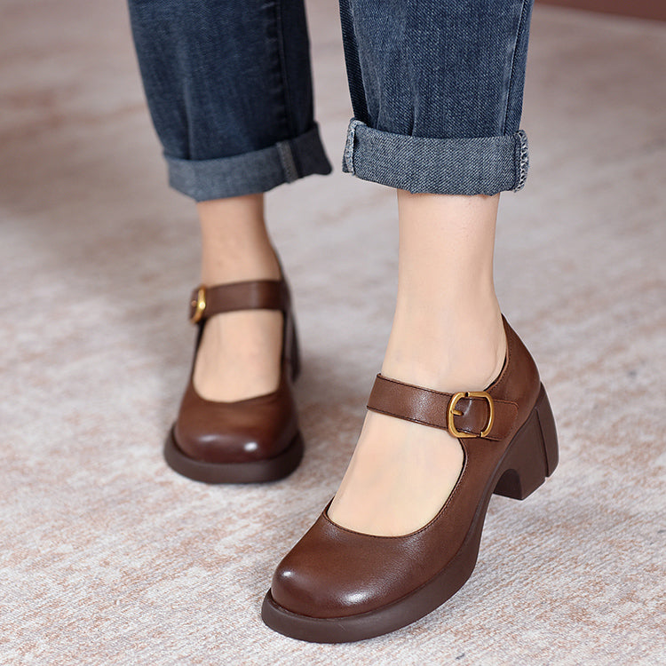 Sarah&Kate™| Agnes Leather Mary Janes