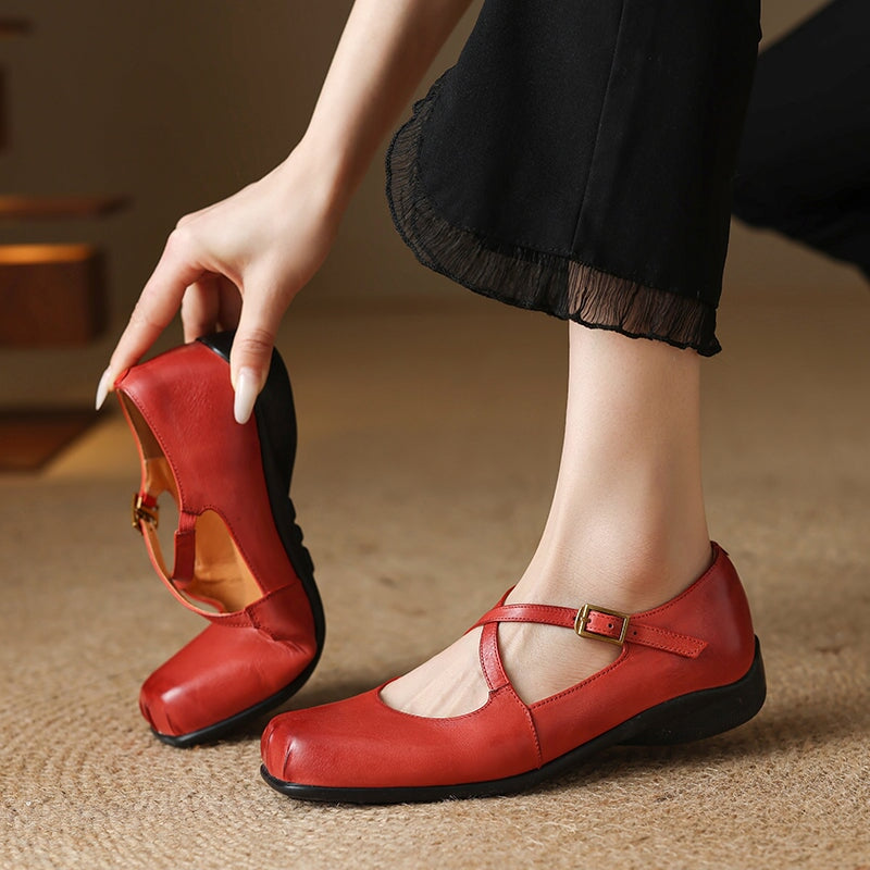 Sarah&Kate™| Edith Leather Mary Janes
