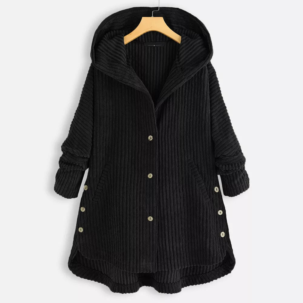 Aria™ - Cozy Ribbed Hooded Jacket