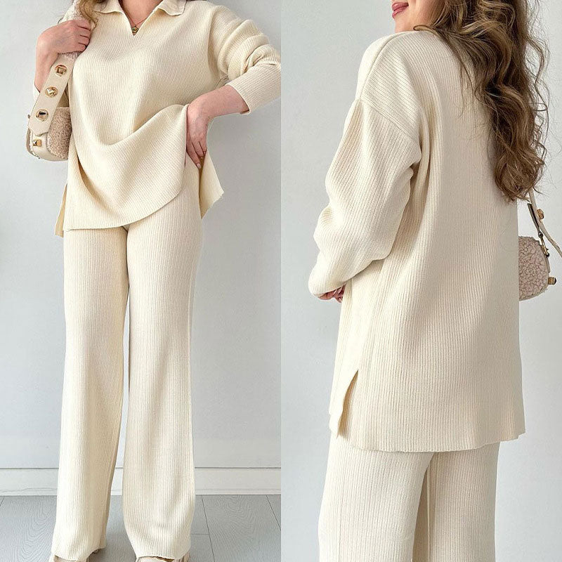 Sophie™ - Cozy V-neck Knit Co-ord Set